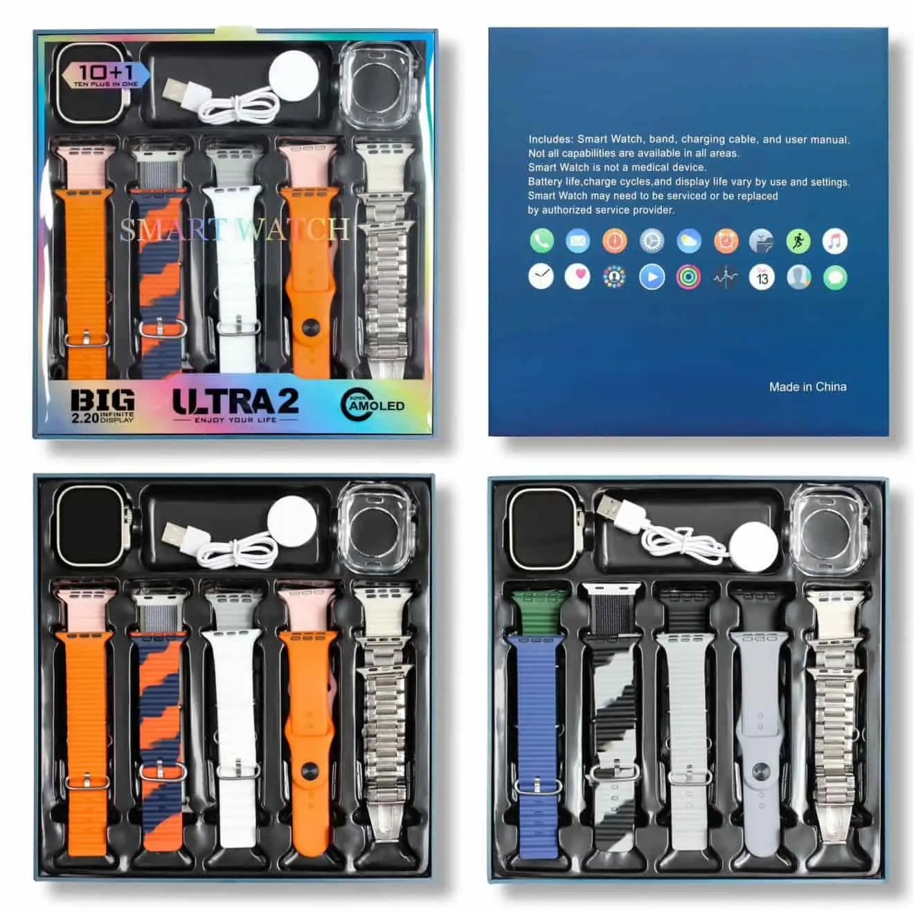 Buy Ultra 2 Smart Watch With 11 Straps And Amoled Display At Best Price In Pakistan - Qureshi Products